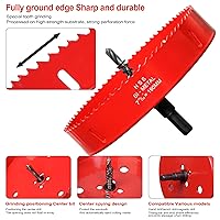 Vista 218 de Sierra perforadora de 4 1/8 pulgadas (4.134 in) para madera y plástico, broca de núcleo de cortador de agujeros bimetálico HSS para paneles de yeso