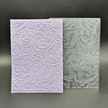 Plastic Embossing Folder A6 Size Fern Leaves Pattern Paper Crafts Plastic Textured Impressions for Card Making Scrapbooking