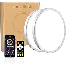 MODERN 2 Pack Dimmable LED Flush Mount Ceiling Light,12inch 28W High Bright 3100lm, Smart app Control, Super Slim Ceiling Light, LED Ceiling Light for Bedroom,Living Room, Dining Room