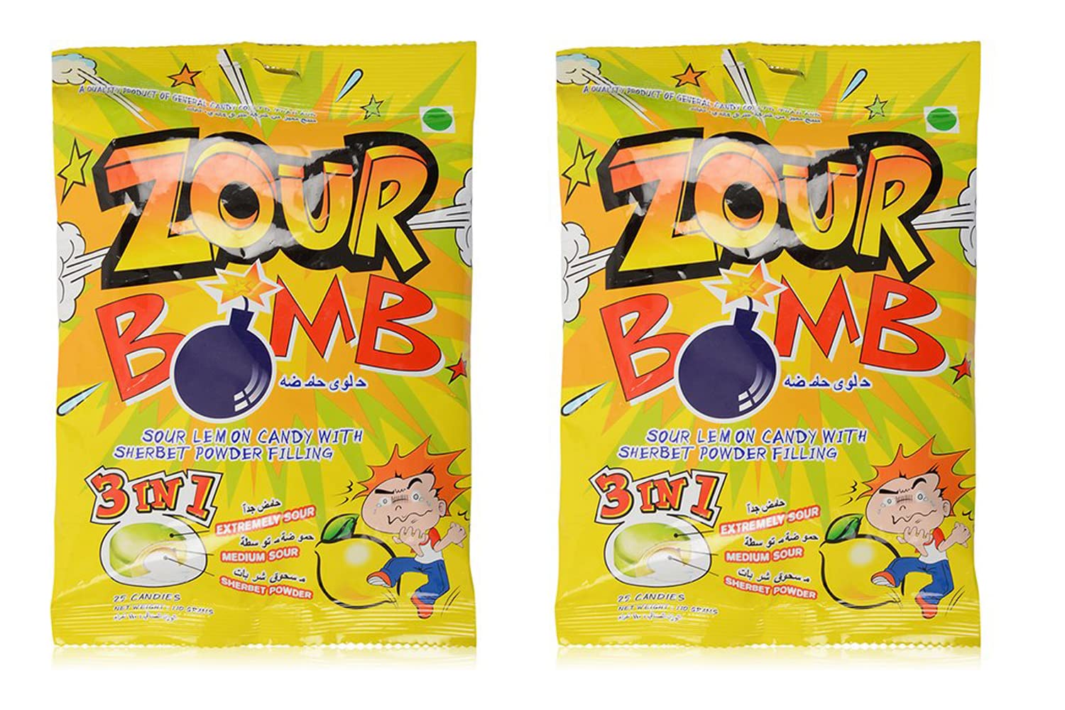 Zour Bomb Candy, Lemon, 110 G (Pack of 2) - 220 Gm-image-49