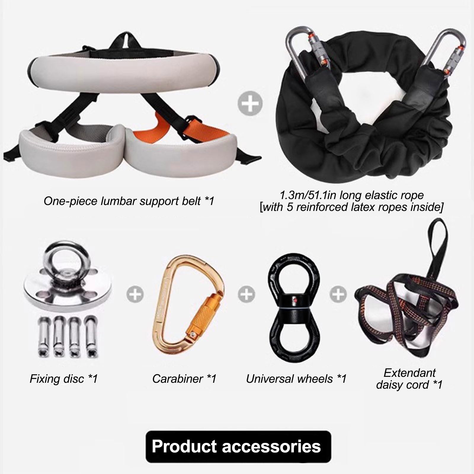 Bungee - Set di attrezzature per il fitness a casa, per allenamento professionale, con fasce di resistenza pesanti