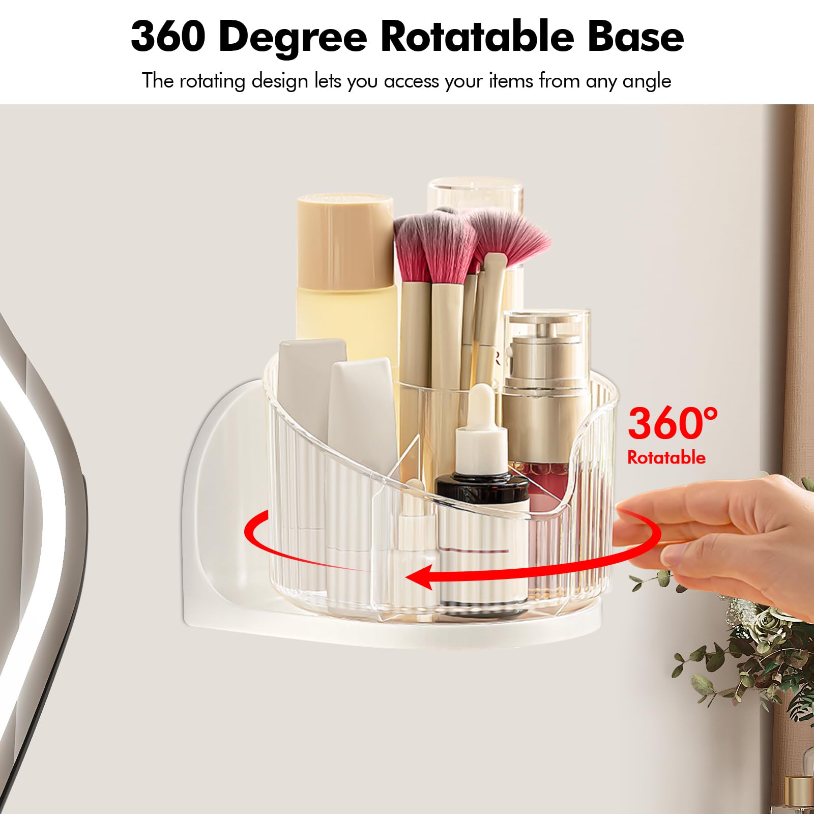 Poeland Wall Mounted Makeup Brushes Organizer - Image 3