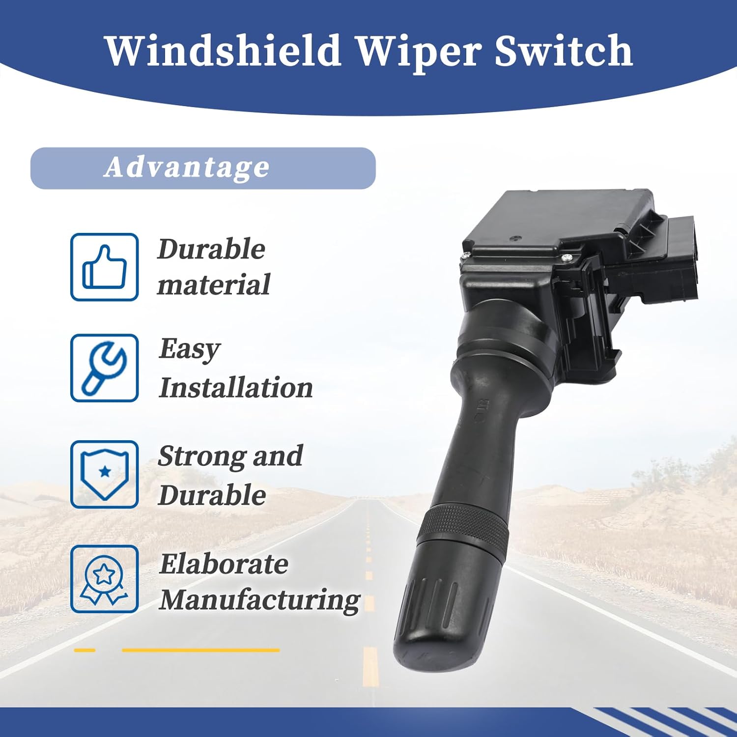 84652-06340 Windshield Wiper Switch Fit for Toyota Tacoma 2015-2020 / Corolla 2014-2019 / Camry XLE LE 2012-2017 / Avalon 2013-2018 Intermittent Windshield Wiper Switch 8465206340
