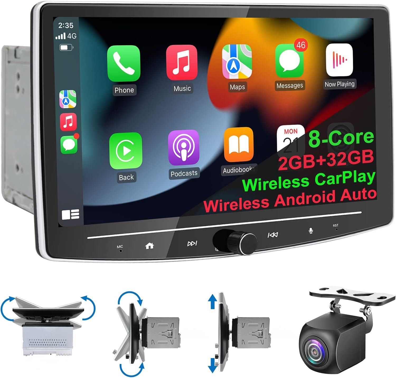 Amazon.co.jp: IYING ディスプレイオーディオ 10インチ 2din 8コア 2G+ 