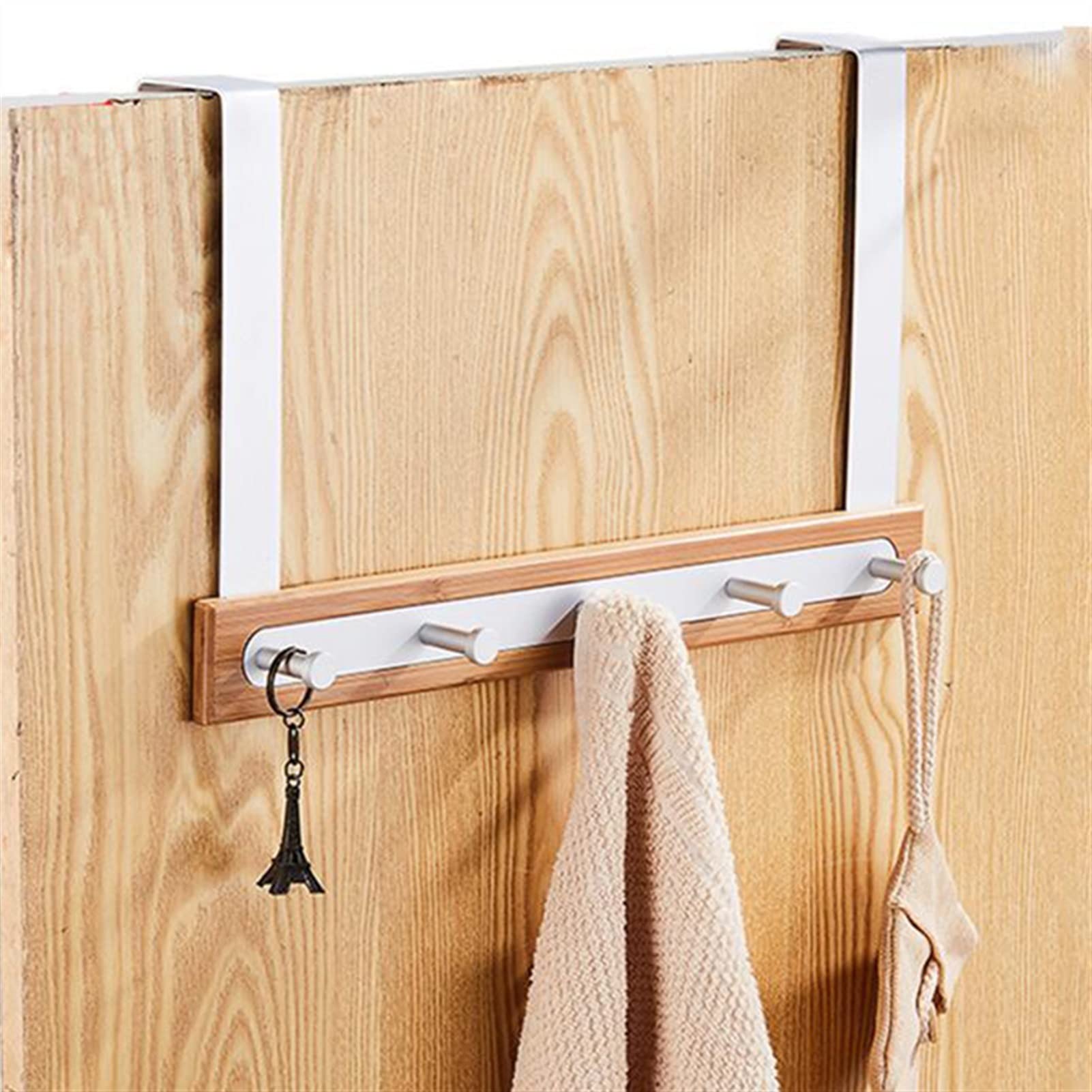 Appendiabiti e cappelliere 1 PZ Creativo Porta Posteriore Appeso Cappotto A Gancio A Gancio Casa Camera da letto Casa Bedroom Tasto Borsa A Vestiti Deposito Appendiabiti Cremagliera per mantello(A)
