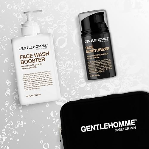 Miniatura 2 de Kit facial – bolsa, crema facial y limpiador para hombres, esenciales para la cara para viajes, juego de cuidado de la piel de viaje para hombres,