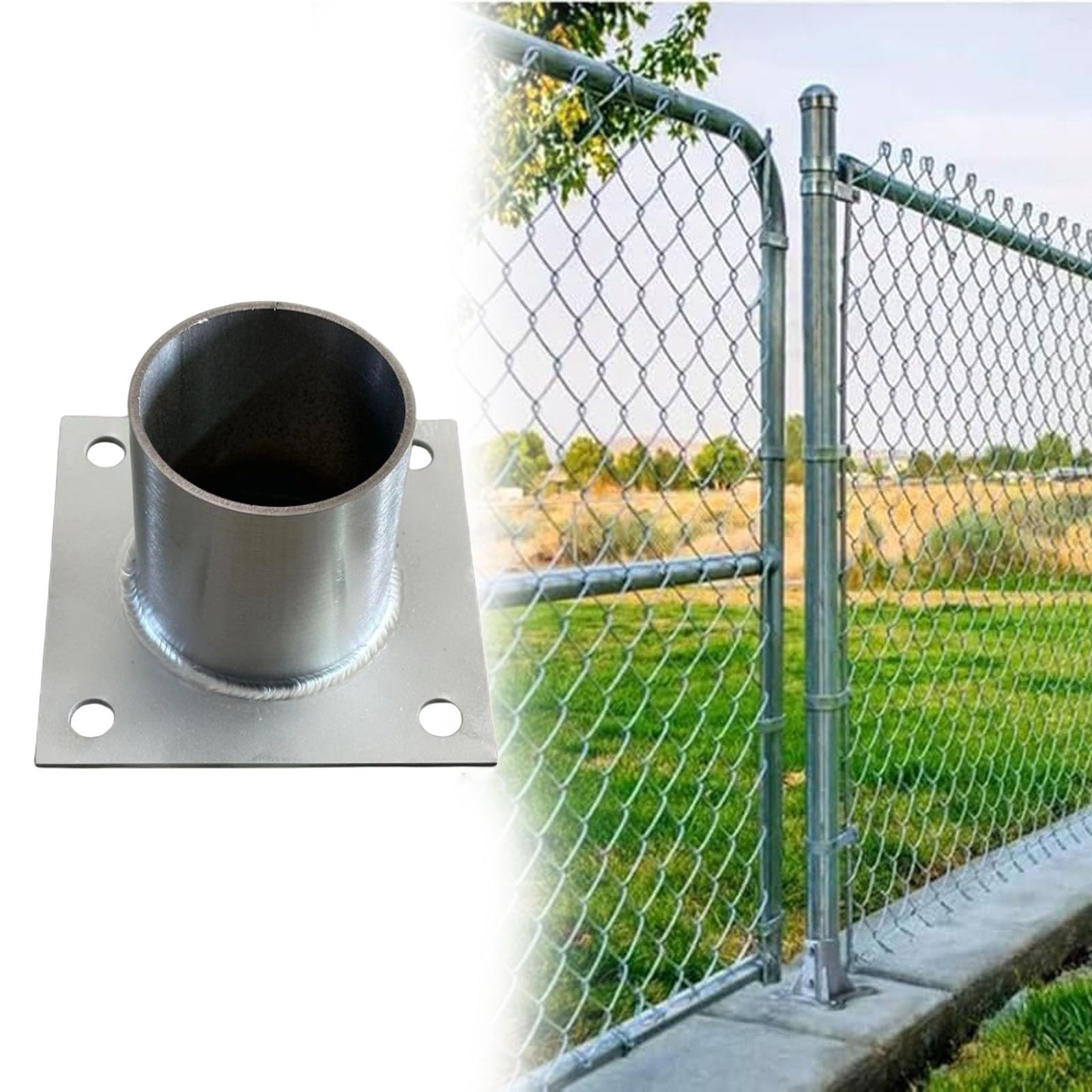 Staffa base for montante in acciaio resistente, altezza 30 80 120 mm, copertura della del supporto for tondo in inossidabile, robusta piastra di ponte(D 150 MM H 120 MM)