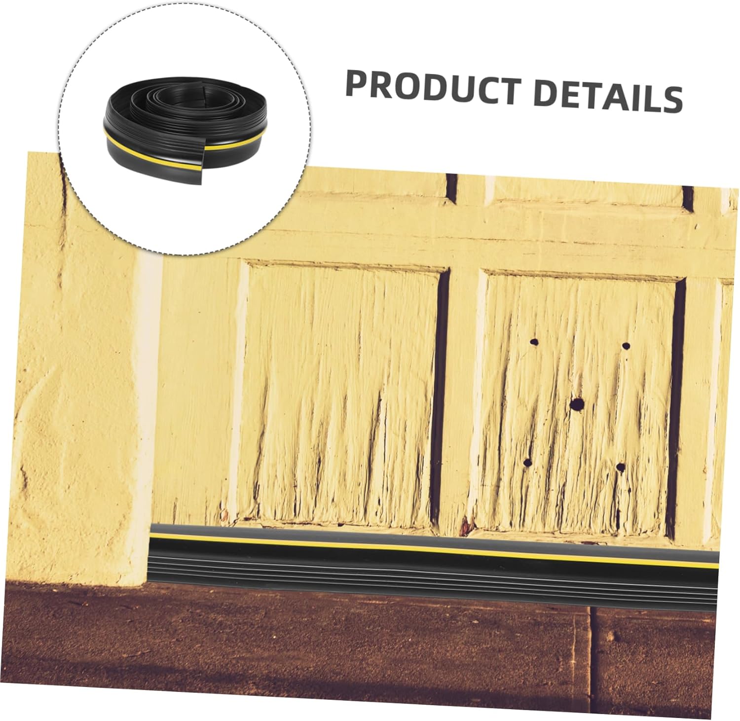 Garage Door Seal Strip Waterproof Rubber for Garage Floor Weatherproof Door Seal for Exterior Use 3M Adhesive Included Universal Fit