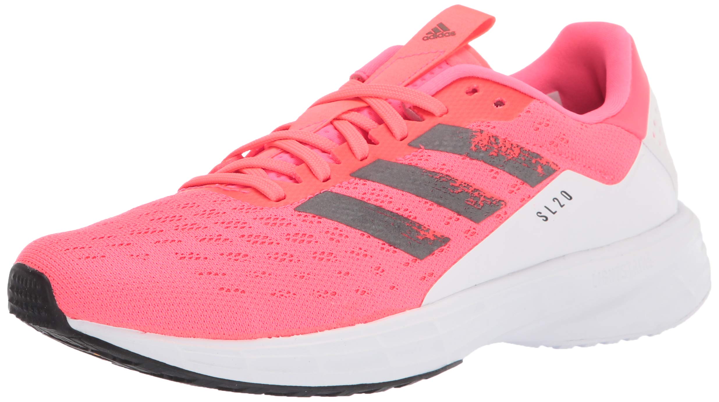 adidas Women's SL20 Running Shoe, Signal Pink/Black/White, 6