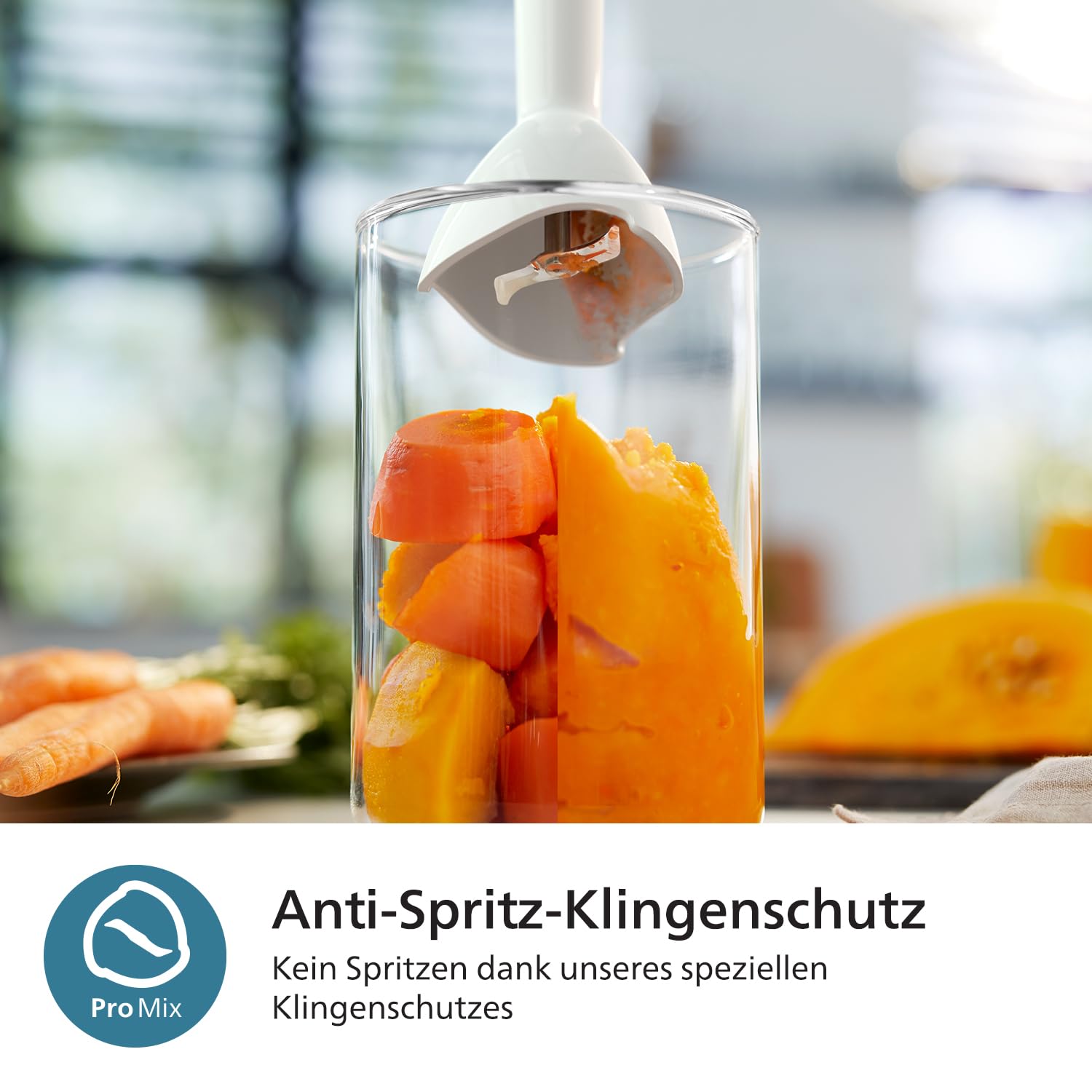 Philips 5000-Serie Stabmixer - 1200W Leistung. ProMix-Technologie. LED-Geschwindigkeitsanzeiger. Stufenlose Geschwindigkeitseinstellung. Kompaktes Design. Leicht zu reinigen. Schwarz (HR2681/00) – Bild 5
