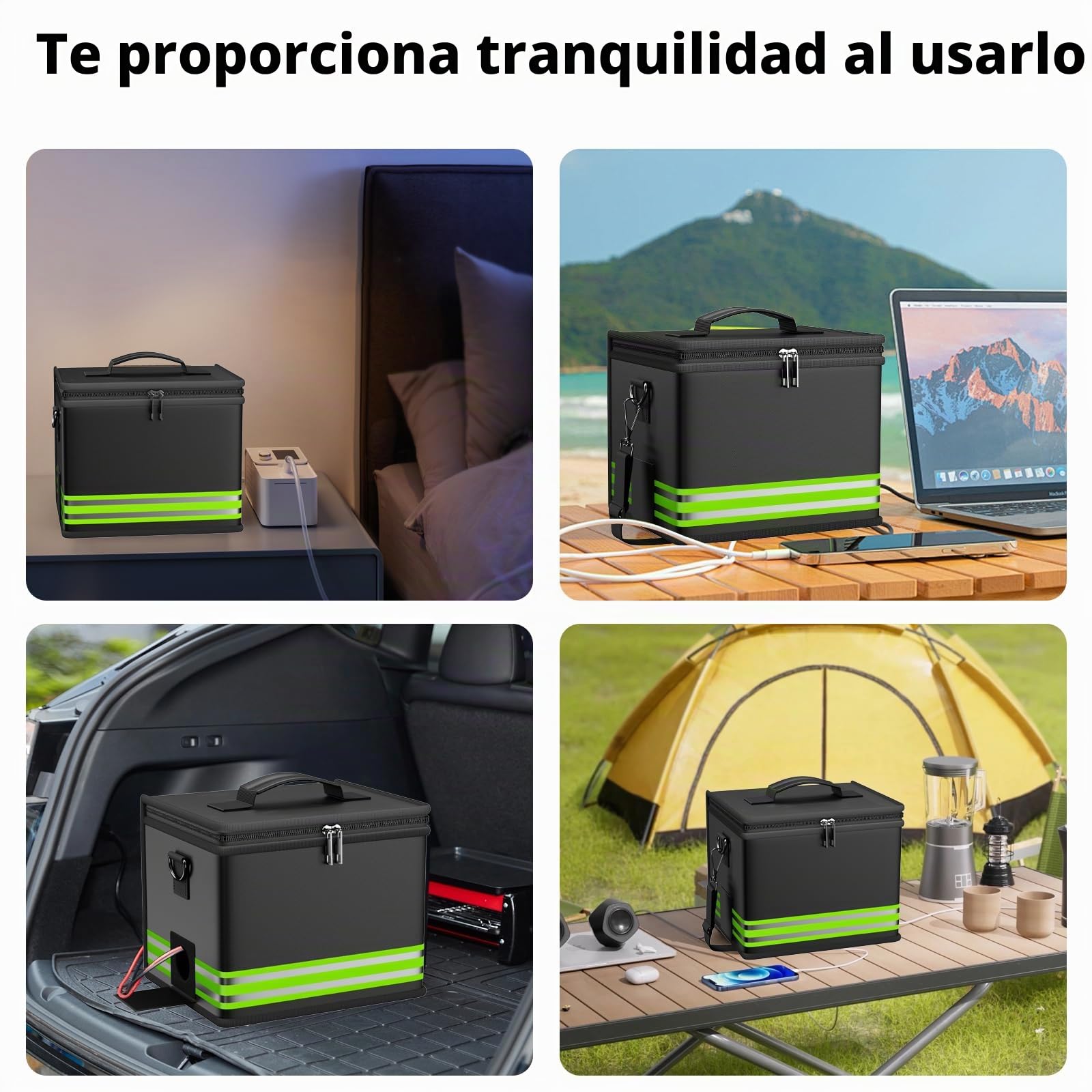 Lipo - Bolsa de batería ignífuga, a prueba de explosiones, bolsa de protección con doble cremallera para carga y almacenamiento seguros de batería Lipo