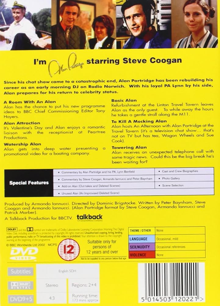 (未使用･未開封品)I'm Alan Partridge: Series 1 [DVD] Amazon.com: I'm Alan Partridge, Series 1 [Region 2] : Movies