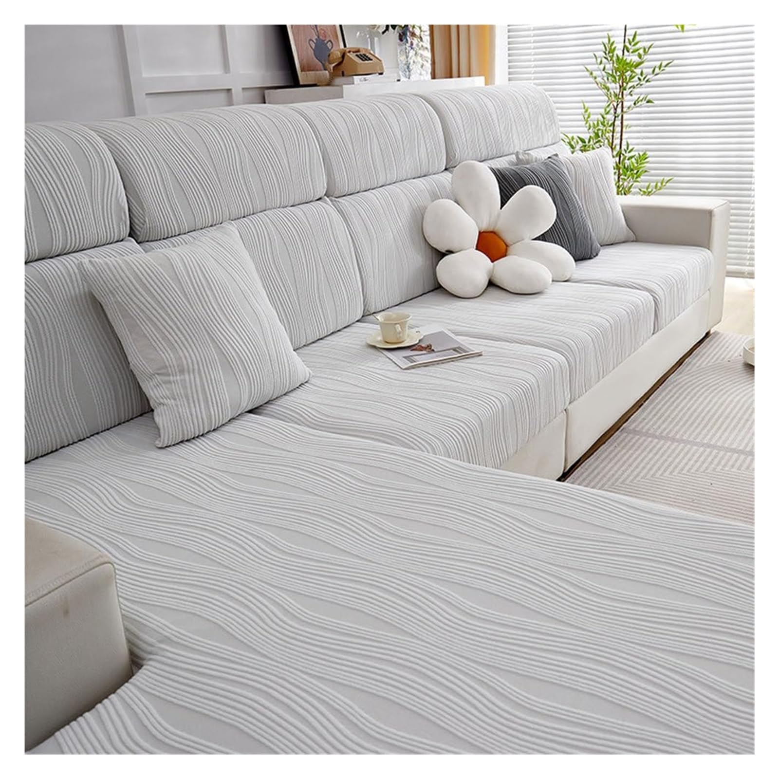 Housse de coussin de canapé durable et très extensible style 4