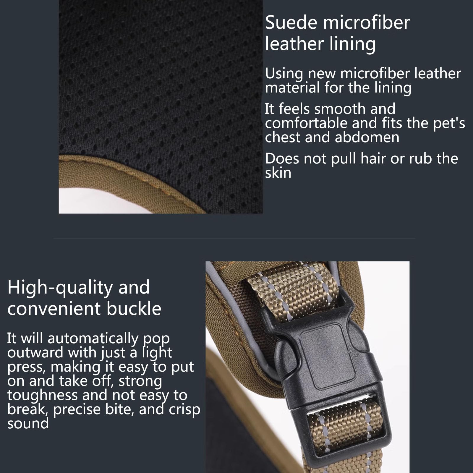 Arnés Táctico De Malla Transpirable para Perros, Arnés Reflectante, Chaleco De Servicio Antitirones con Clip Frontal Y 2 Asas, Ajustable para Perros Medianos Y Grandes,H,XL
