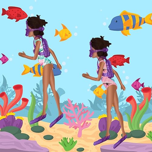 Miniatura 7 de EuTengHao Traje de baño de 36 piezas, traje de baño para muñecas de niña de 11.5 pulgadas, bikini de muñeca y accesorios con juego de natación de