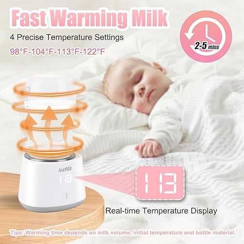 Miniatura 3 de Calentador de biberones portátil con embalaje de regalo, calentador de biberones para viajes, compatible con la mayoría de biberones, calentador de