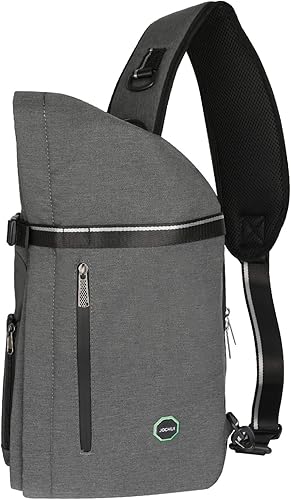 Mochila grande para laptop, bolsa de mensajero cruzada para hombro, mochila de viaje, B-gris claro, L