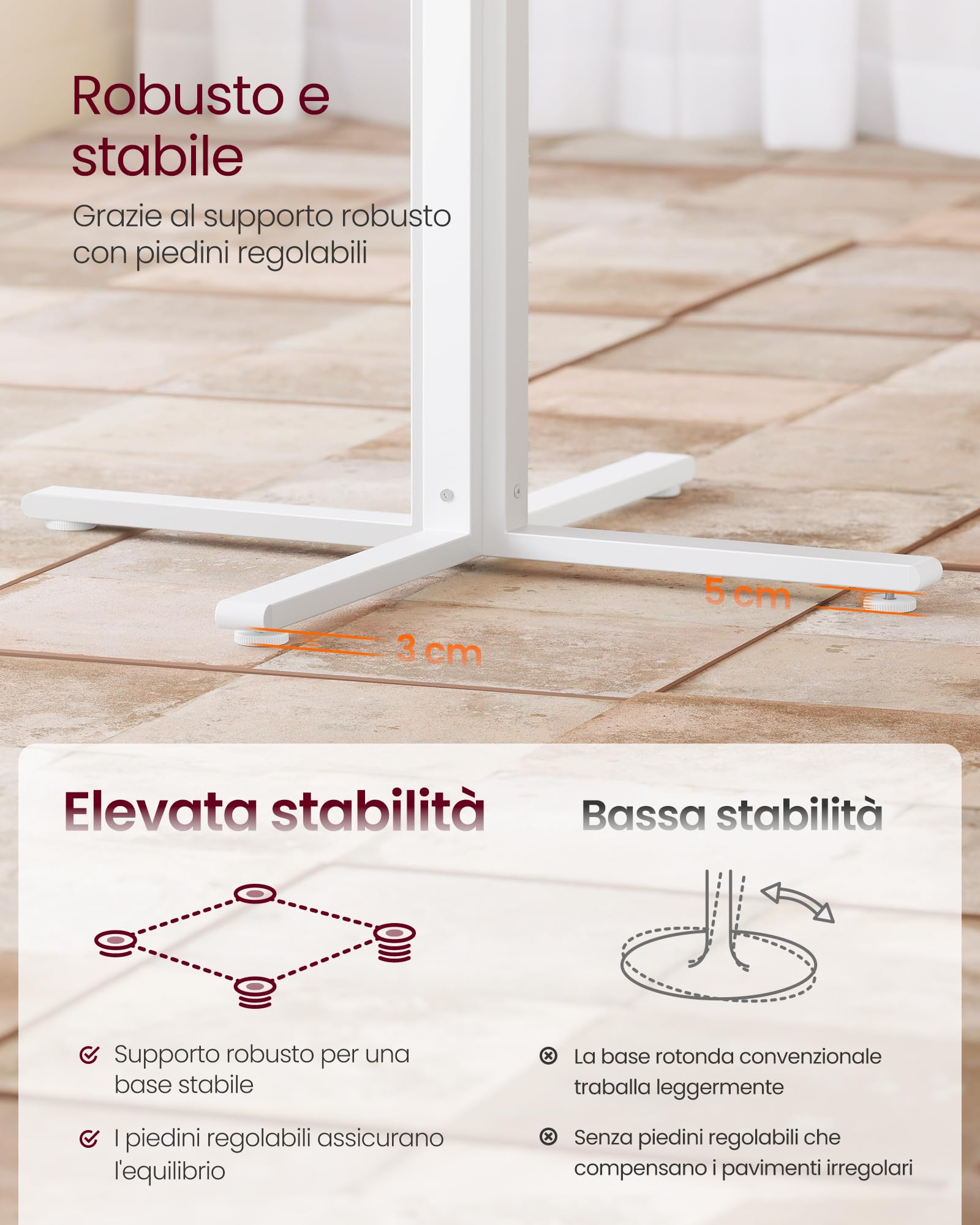 VASAGLE Tavolo da Pranzo Rotondo, Tavolino da Cucina per 4 Persone, Stile Rustico, Piano Resistente all'Acqua, diam. 80 cm, Altezza 74,8 cm, Sala da Pranzo, Soggiorno, Rovere Dorato KDT082Y02
