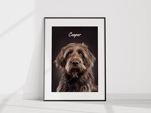 Miniatura 4 de RAREVAY Retrato de mascota personalizado hecho en Estados Unidos, retrato de acuarela personalizado de tu querida mascota, arte de pared perfecto