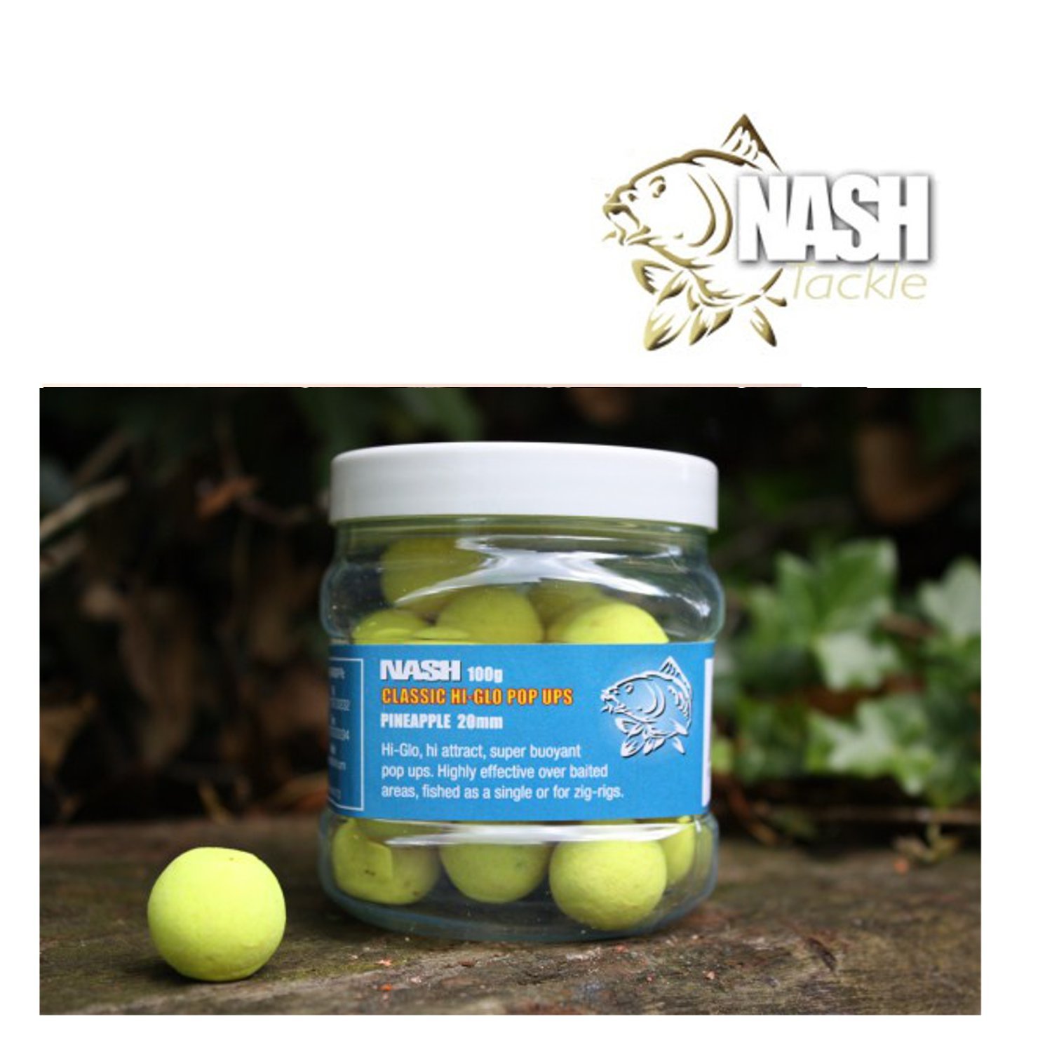 Nash Scopex Squid Pop-Ups: White: 12mm