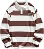 Suéter de Manga Larga a Rayas Rugby para Hombre SweatyRocks 1
