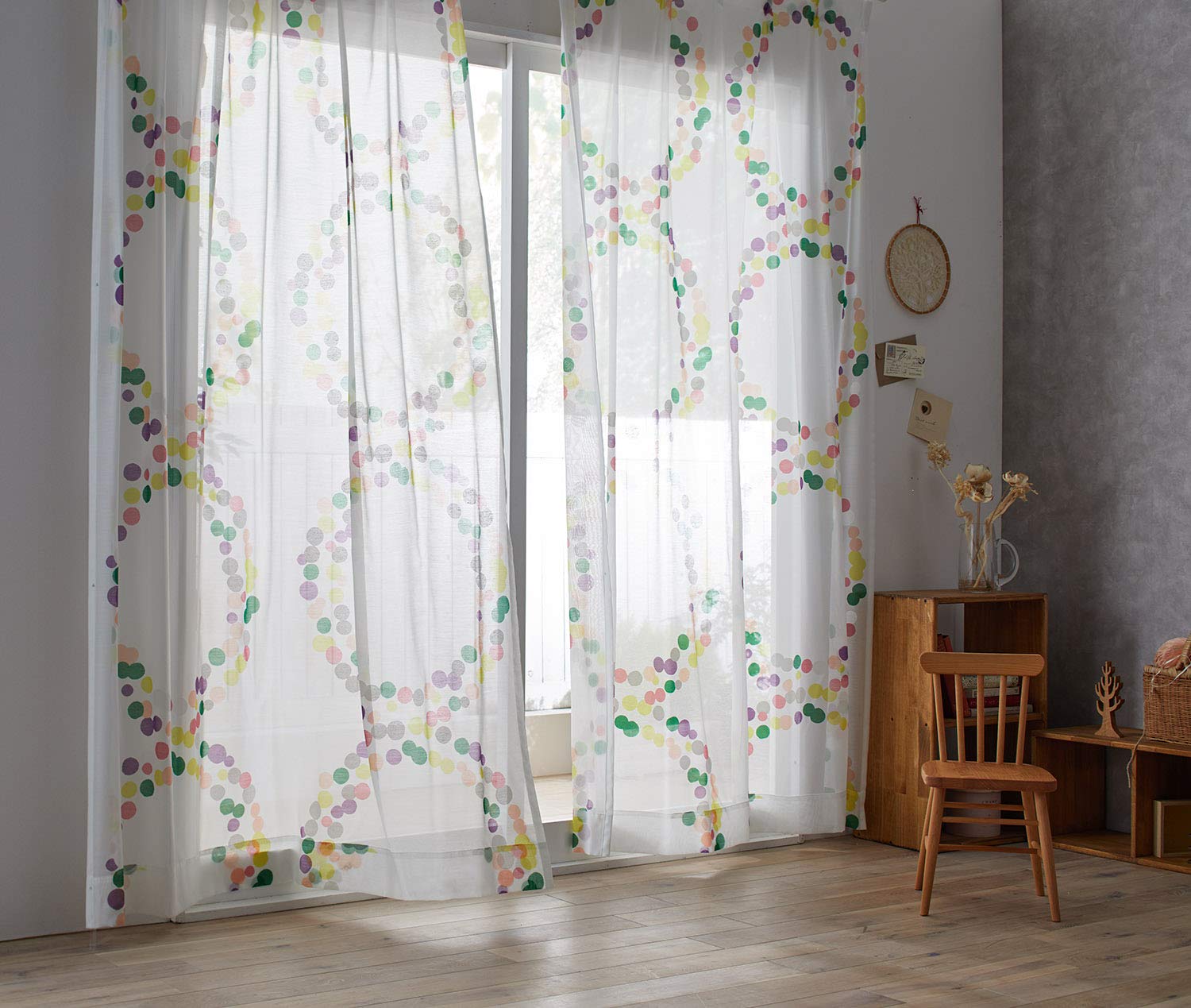 Amazon｜スミノエ(Suminoe) レースカーテン ミックス 100×176cm 洗える