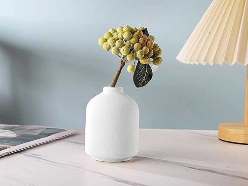 Miniatura 3 de Ceramic Vase - Small Vase, Modern Minimalist Ceramic Vase, Dried Flower Vase, Home Decoration, Flower Arrangement Decorative Shooting Props, (White)