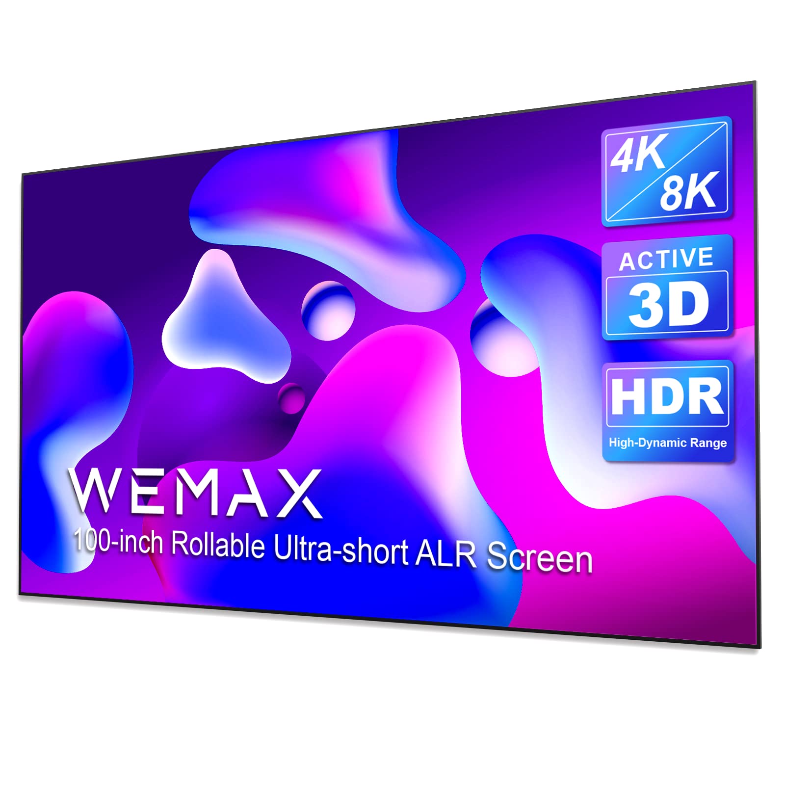 WEMAX PSA01 UST Projector Screen, 100-inch Ambient Light Rejecting ALR Projection Screen for Ultra Short Throw Projection, Fixed Frame Screen