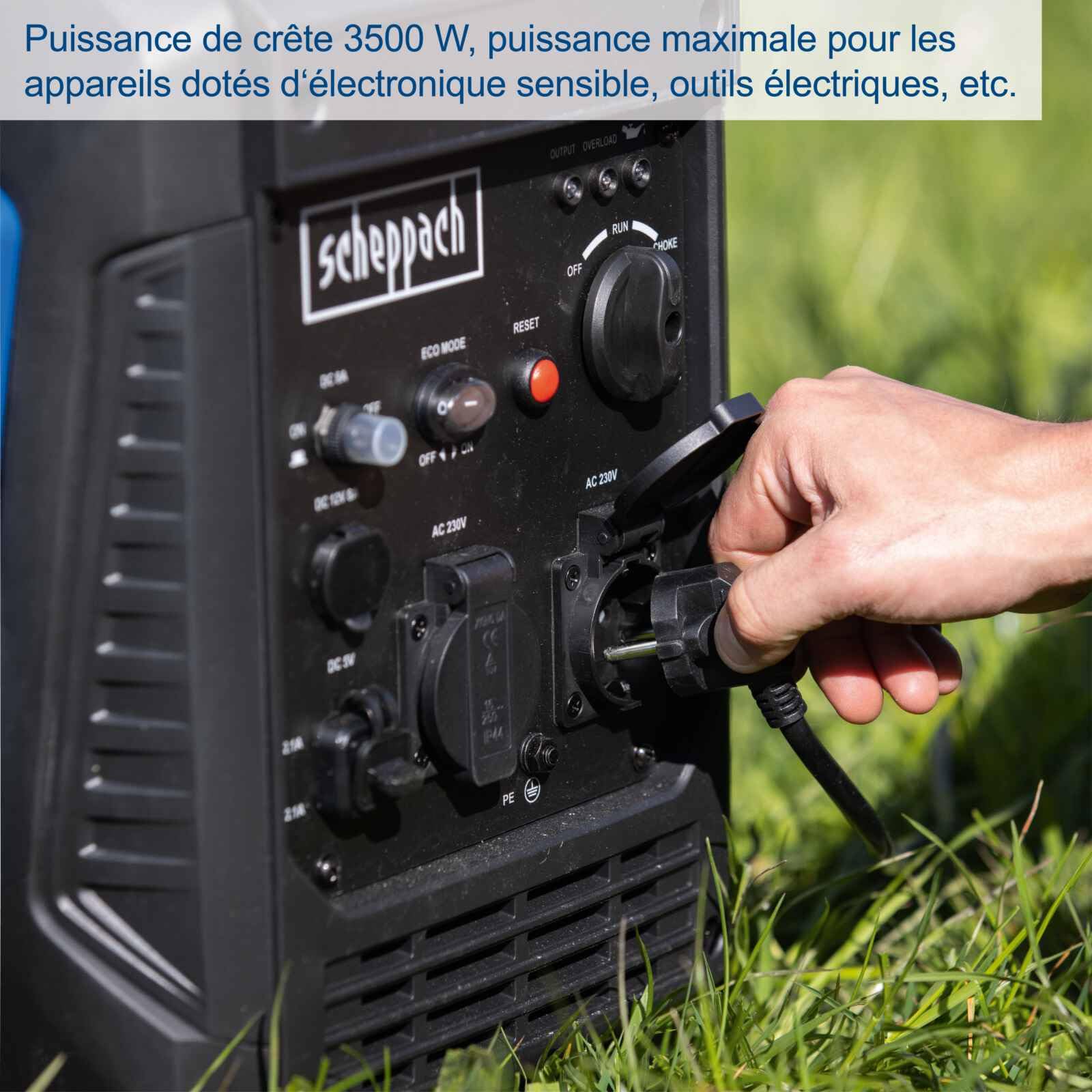 Scheppach Groupe électrogène inverter SG3500i - Moteur 4T - 230 V - 3500 W