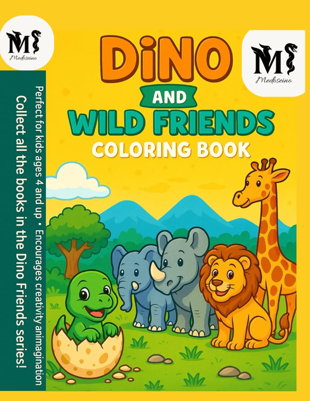 Dino and friends coloring book