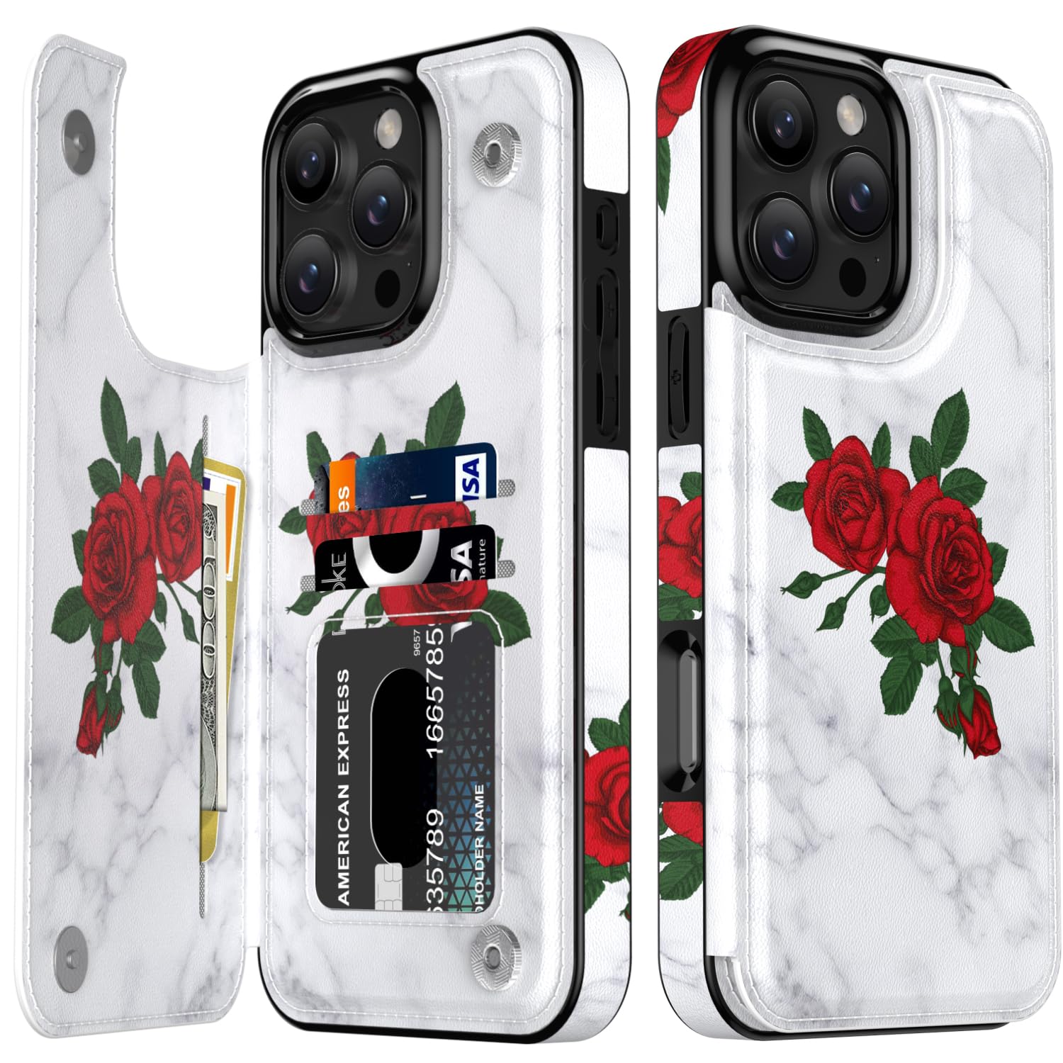 Amazon.com: LETO for iPhone 16 Pro Wallet Case - Flip Folio Leather ...