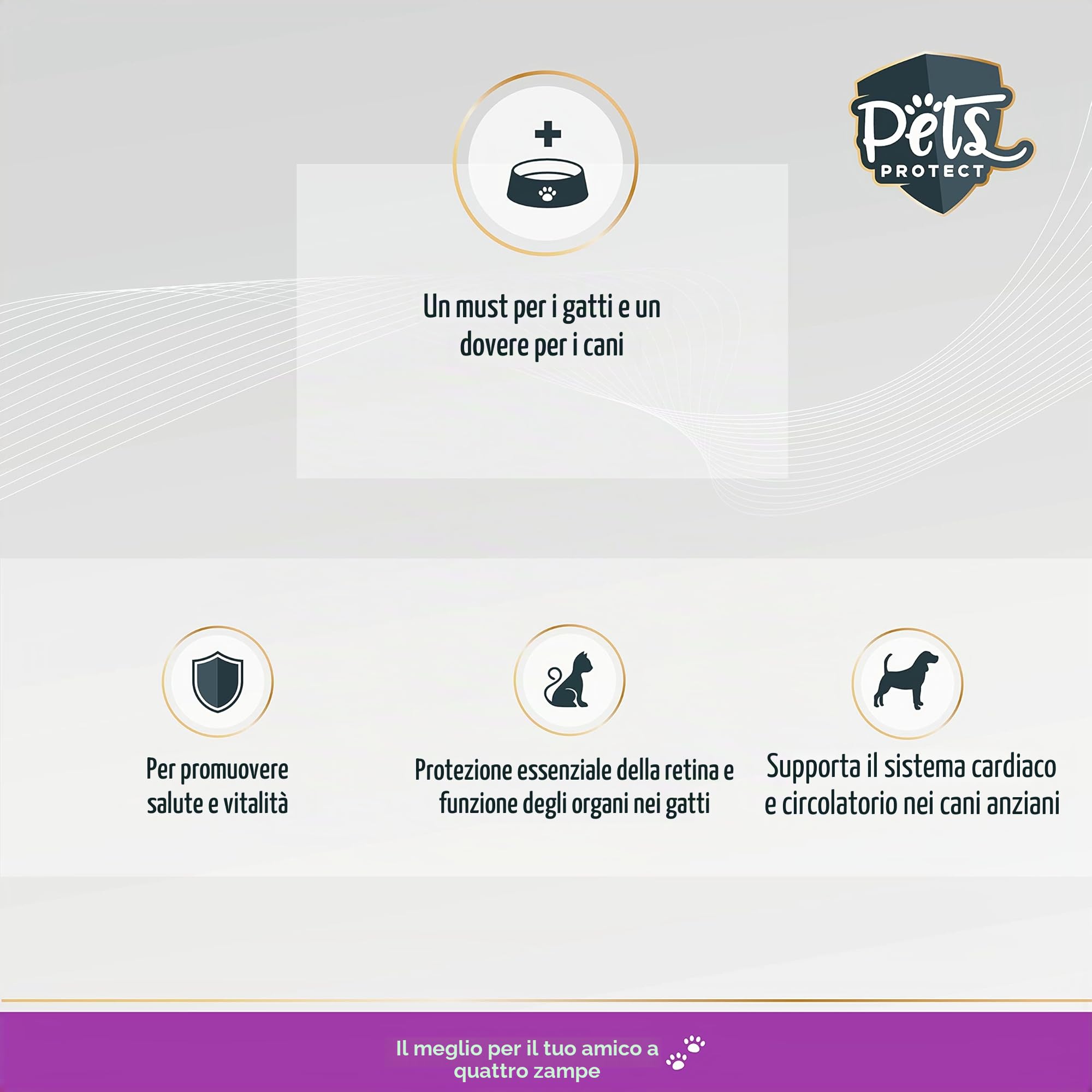 Pets PROTECT Pets Perfect Taurine Powder 150 g, Adatto a Cani e Gatti di Tutte Le età, Supporta la Normale Funzione oculare, promuove la vitalità e la Normale Funzione cardiovascolare