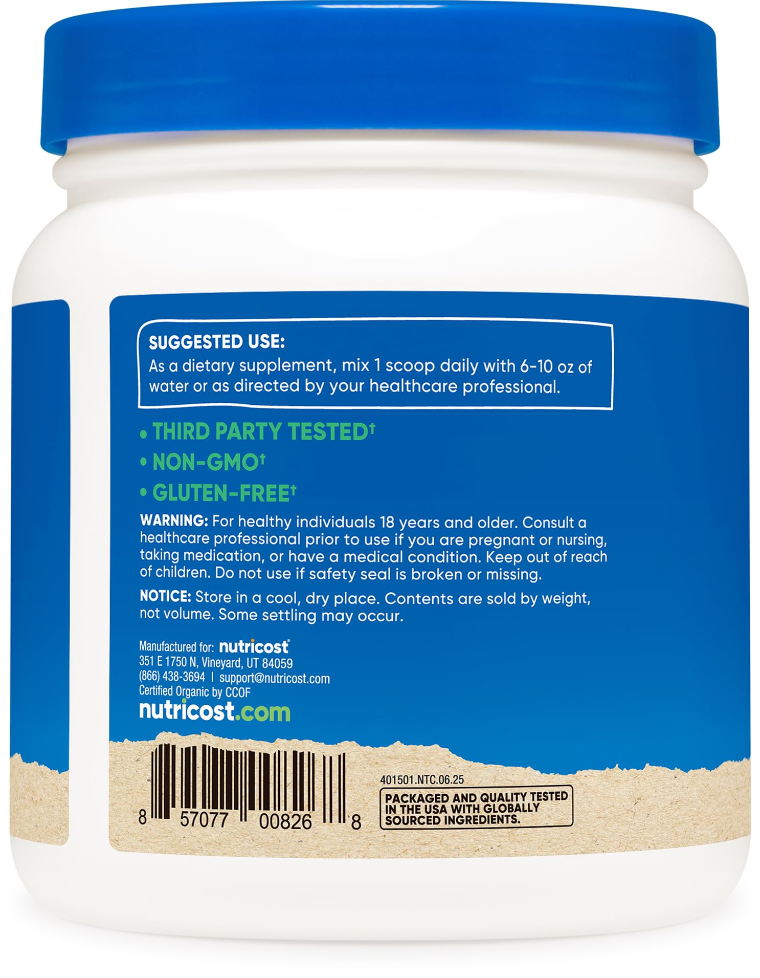 Nutricost Organic Chlorella Powder 16oz (1LB) - 3g Per Serving — Amazon image 4
