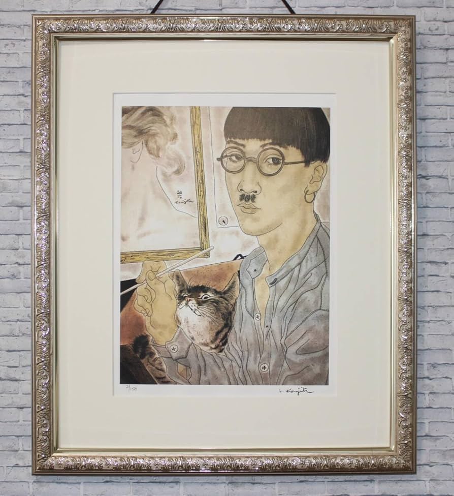 藤田嗣治 エスタンプリトグラフ「猫」 150部限定 藤田嗣治 エスタンプリトグラフ「猫」 150部限定