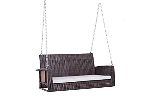 Step Into Serenity with the Outsunny Wicker Hanging Swing Bench: Your Oasis of Tranquility