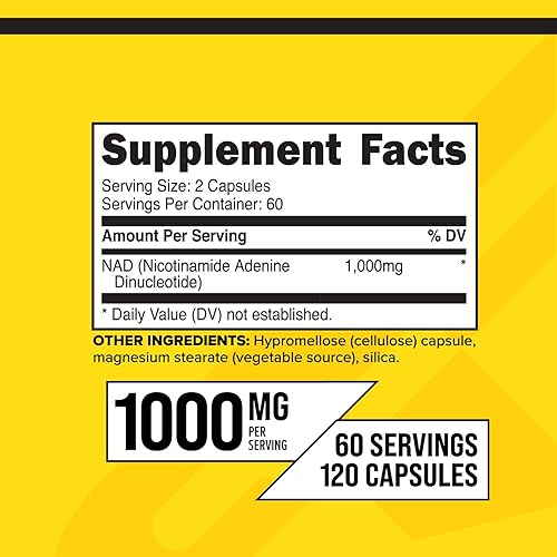 Miniatura 2 de Primaforce Suplemento de nicotinamida NAD+ (1000 mg) 120 cápsulas - Dinucleótido de nicotinamida y adenina, 60 porciones