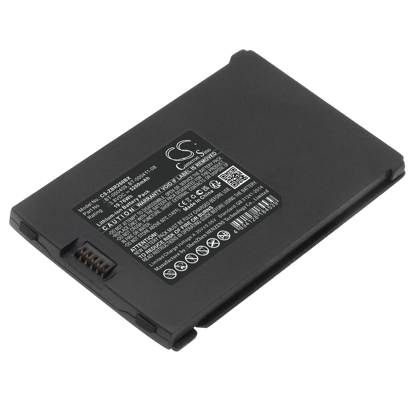 JIAJIESHI Replacement Battery for Zebra TC21, TC210, TC210K, TC26, TC26AK BT-000409, BT-000411-08, BTRY-TC2Y-1XMA1-01(5200mAh)