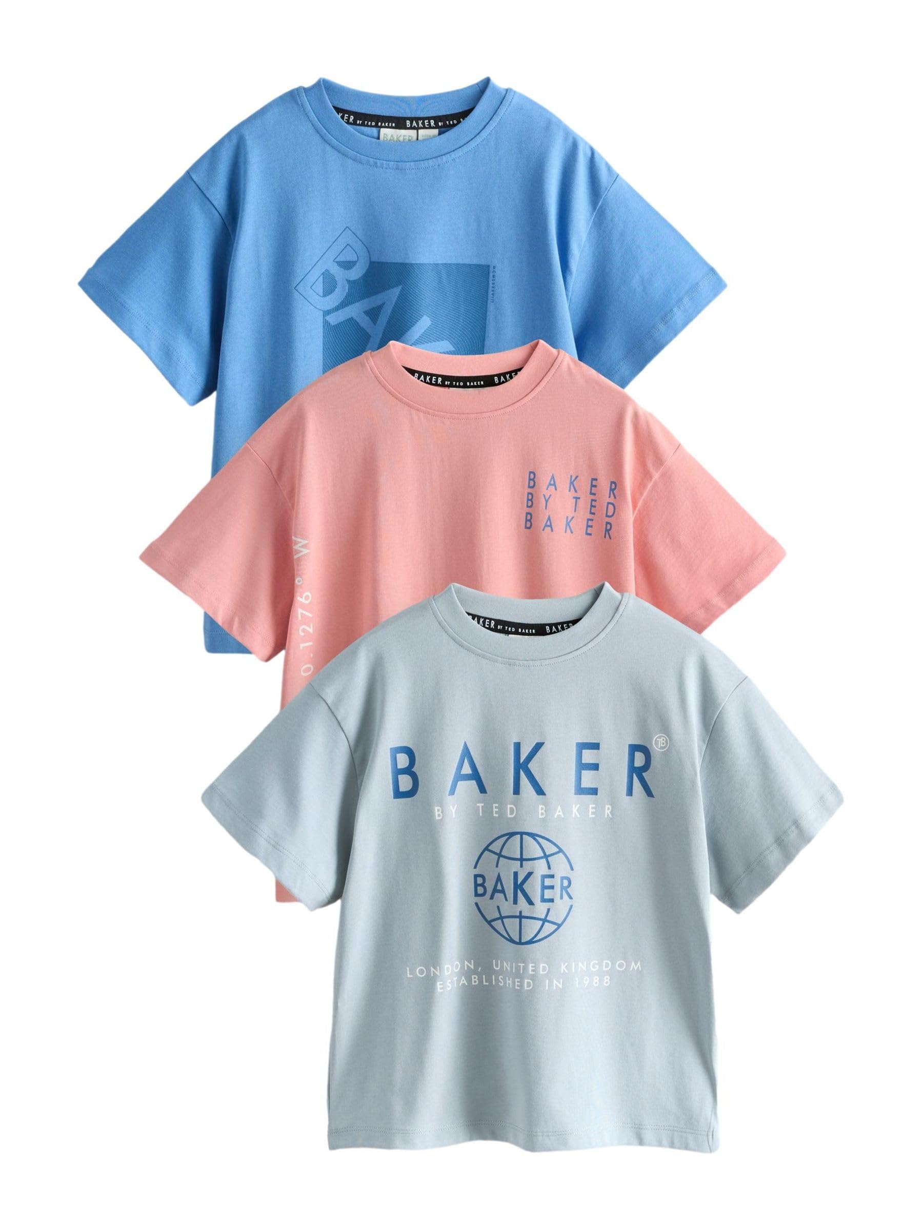 Starsze chłopcy Zestaw 3 koszulek Baker by Ted Baker