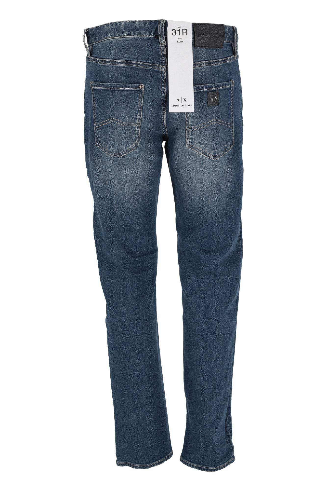 Armani Exchange J13 Slim Fit Comfort Cotton Denim Pants, Jeans Uomo, Indigo Denim,
