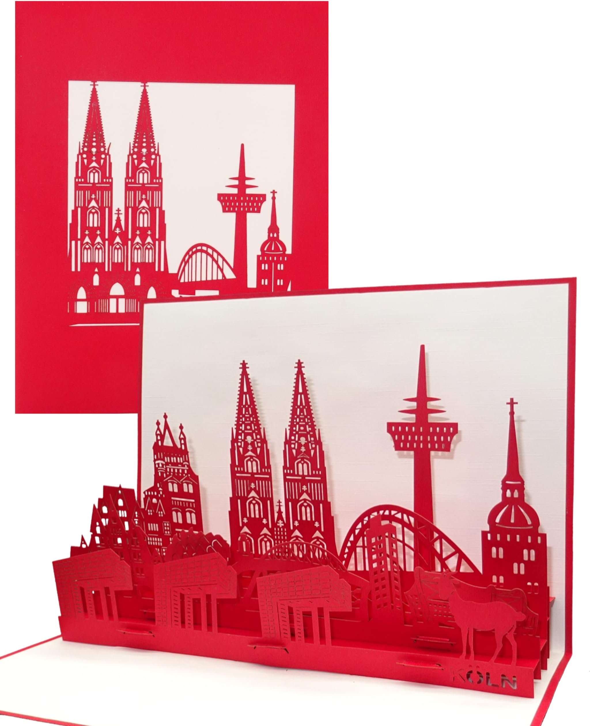 Pop-Up 3D Karte 'Haus & Garten' - Handgefertigte Grußkarte Für Nachbarn & Gartenfans