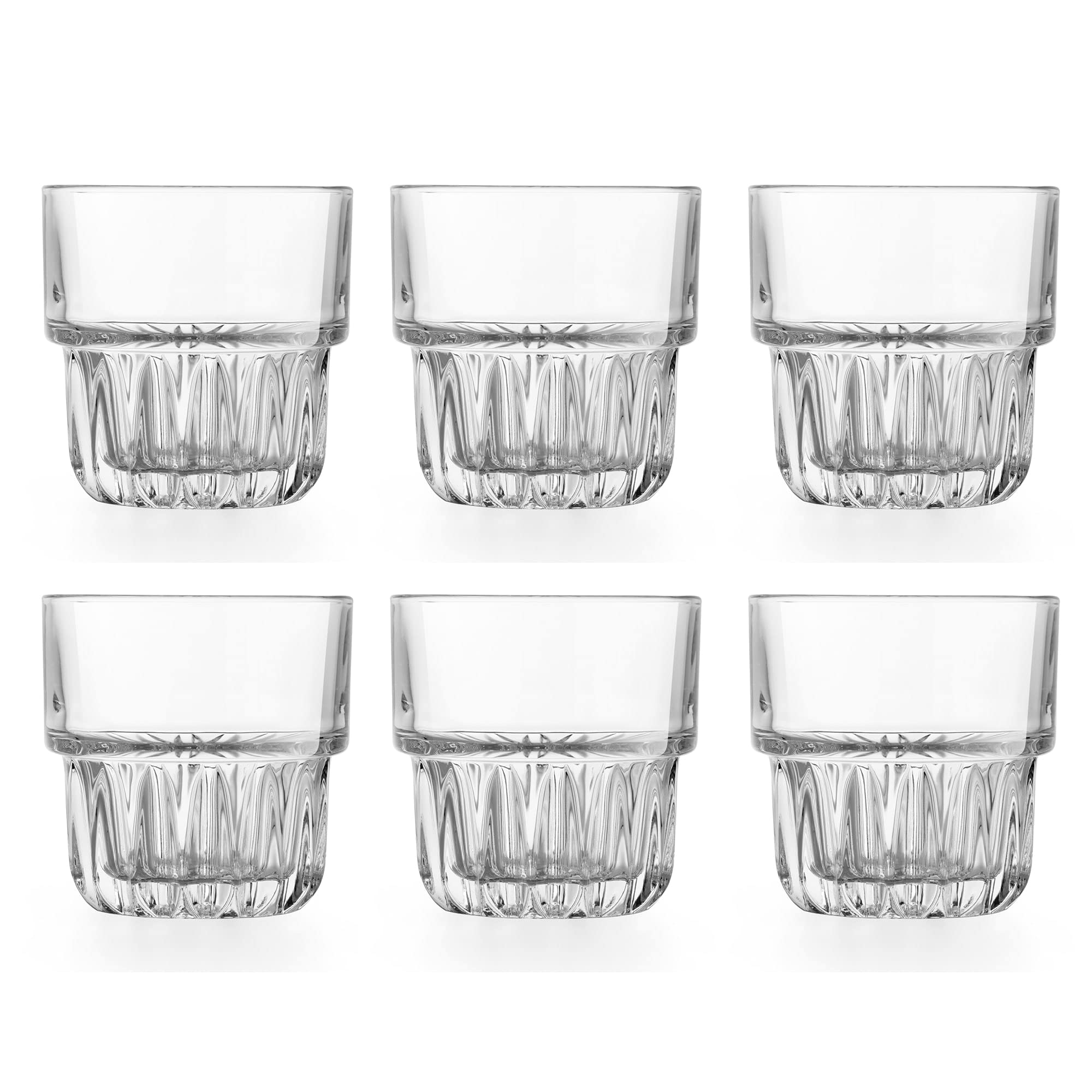 Libbey Transparent Drinking Glass Everest - 355 Ml / 35.5 Cl - Set Of 6 - Stackable - Dishwasher Safe