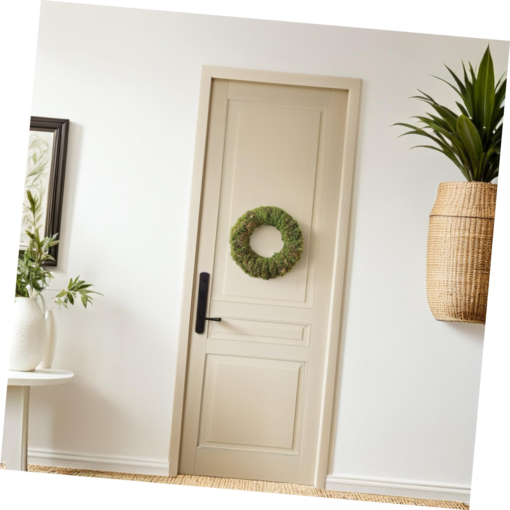 Selbstgemacht Mooskranz Rattan Kranzrahmen Mit Draht Runder Mooskranz 30cm ø Natürliche Weihnachtsdekoration Für Tür Und Fenster Nachhaltiges Bastelzubehör