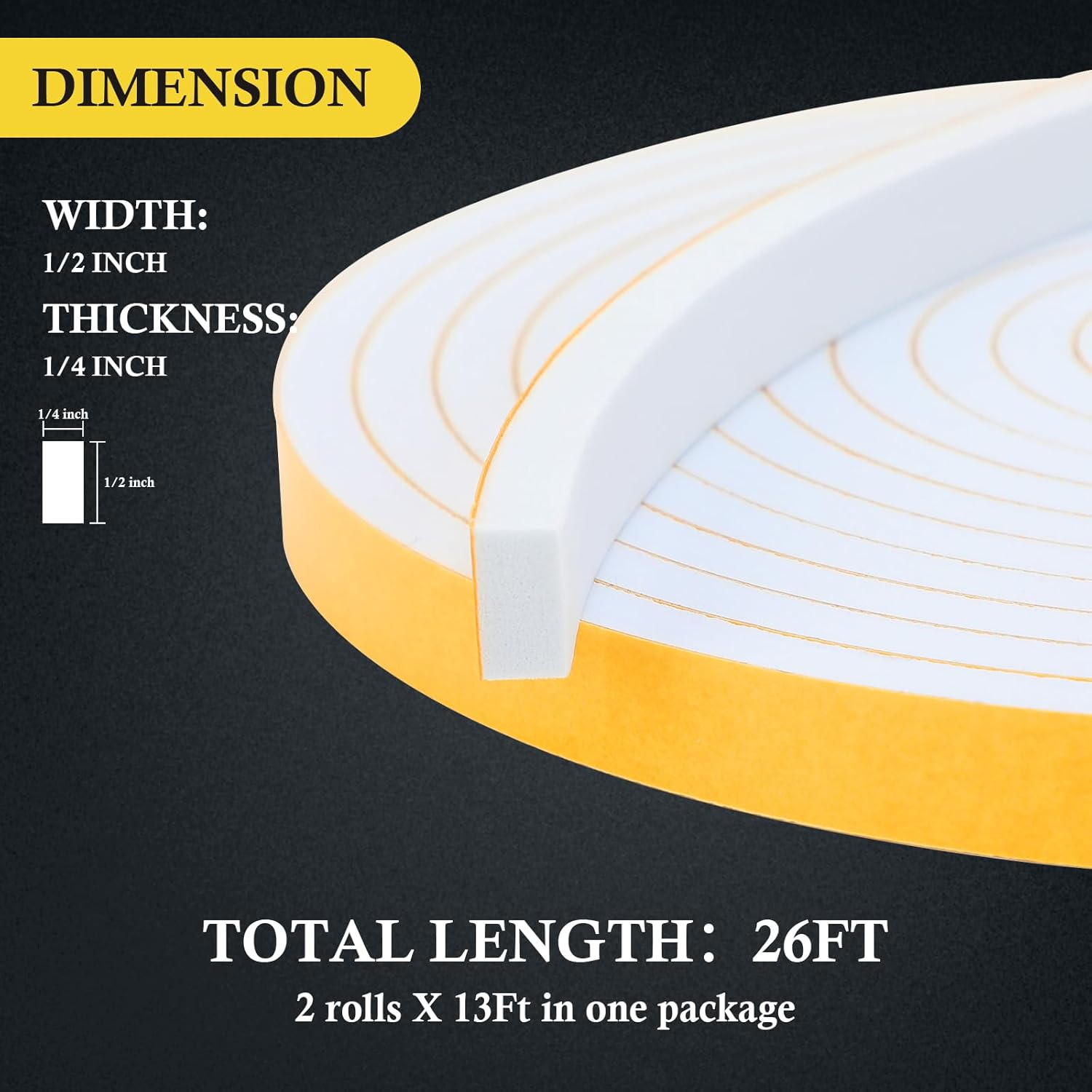 fowong Under Door Draft Stopper 32 Inch Adjustable Door Noise Stopper for Bottom of Door + Weather Stripping Door Seal White 1/2 in X 1/4 in Adhesive Door Seal Strip for Door Window Frame