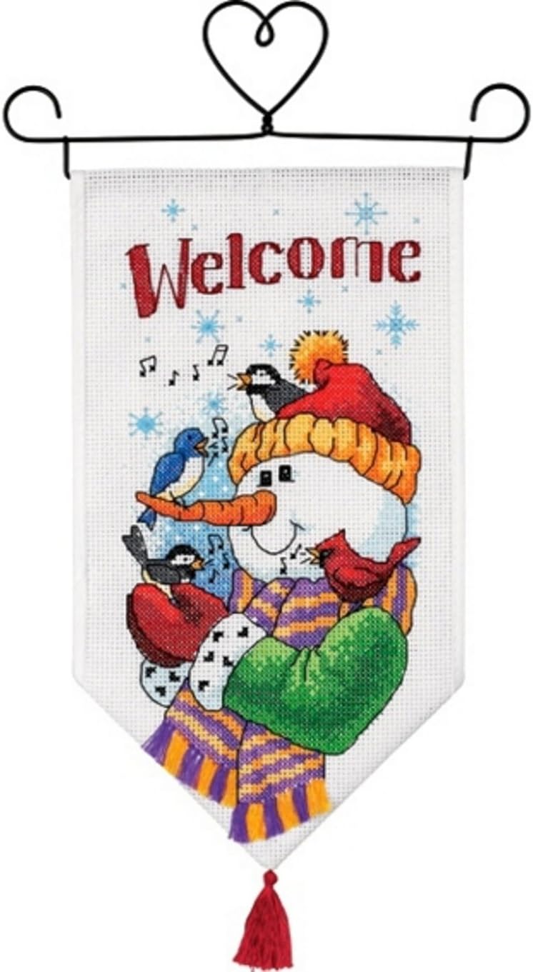 Dimensions Banners Snowman Welcome Cntd X-Stitch Kit