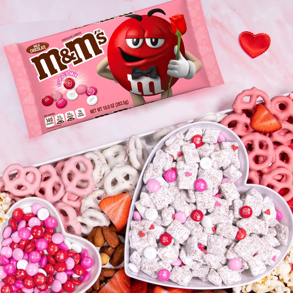 M&M'S Valentines Day Milk Chocolate Candy, Cupid's Mix, 10 oz
