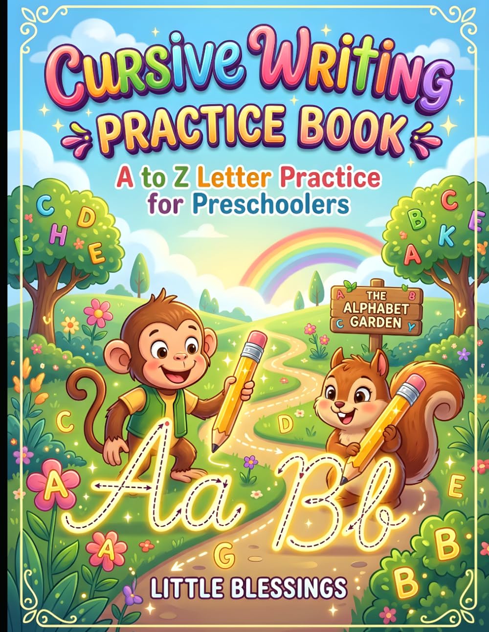 Alphabet Cursive Writing Workbook: Trace, Practice & Master Uppercase and Lowercase Letters A to Z for Preschool Kids