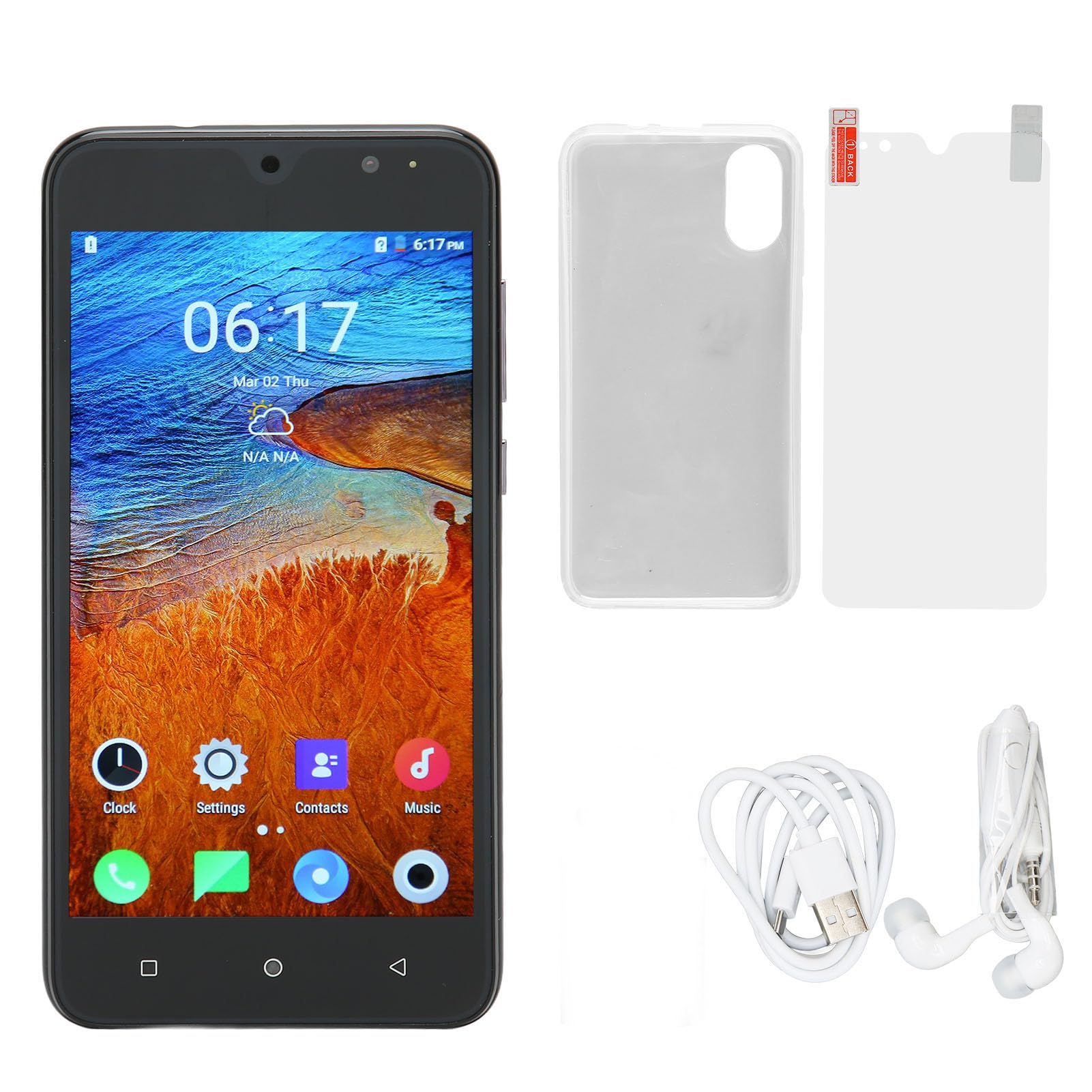 5,5-calowy Smartfon, Ekran HD Rozpoznawanie Twarzy Telefony Komórkowe, 4 GB RAM 32 GB ROM Telefon Komórkowy Smartfony Sim Unlocked