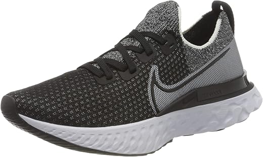 Nike React Infinity Run Flyknit Men's Running Shoe Black/White-Dark Grey Size 10