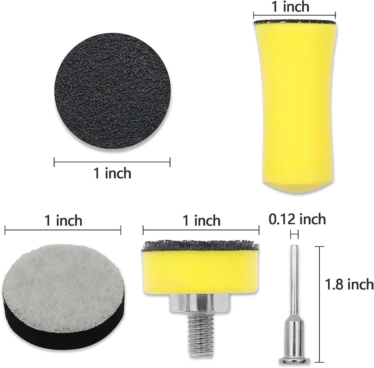 331Pcs/Set 1 Inch Sandpaper 60 to 10000 Grits Set Wet Dry Sanding Disc with Backing Pad Soft Foam Buffering Pad