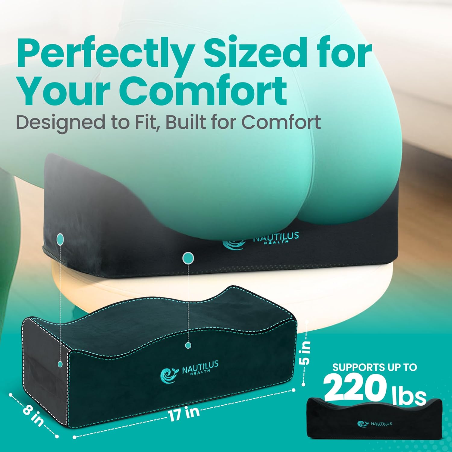 BBL Pillow for Sitting After Surgery – Brazilian Butt Lift Recovery Cushion for Pain Relief, Home & Office Use, Post Surgery Support Pillow with Drawstring Bag - Image 2